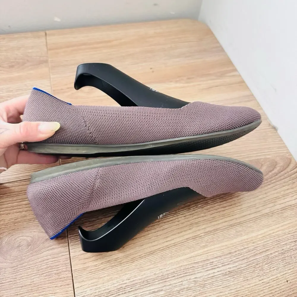 Rothy’s The Flat Mauve Knit Slip On Flats Women’s Size 7.5